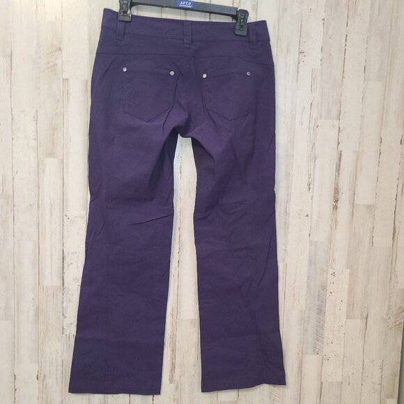 Athleta size 4P purple Low Rise Hiking Pants Straight stretch Retro - Picture 2 of 5